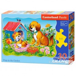 Puzzle Chiens dans le jardin, Puzzle 30 pièces