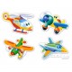 Puzzle Funny Planes, 4x Puzzle 3 + 4 + 6 + 9 Parts