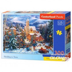 Puzzle Sledding in Town, puzzle 300 pièces