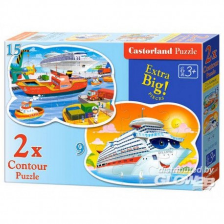 Puzzle Sea Adventures, 2 x casse-tête (9 + 15) pièces