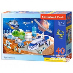 Puzzle Station spatiale, puzzle 40 pièces maxi