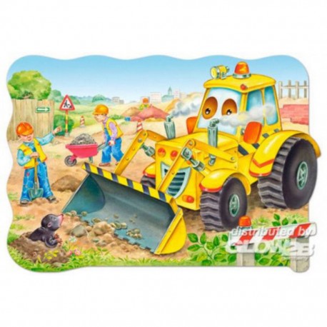 Puzzle Bulldozer en action, puzzle 20 pièces maxi