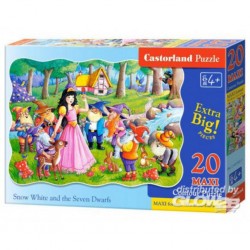 Puzzle Blanche-Neige et les Sept Nains, Puzzle 20 pièces maxi