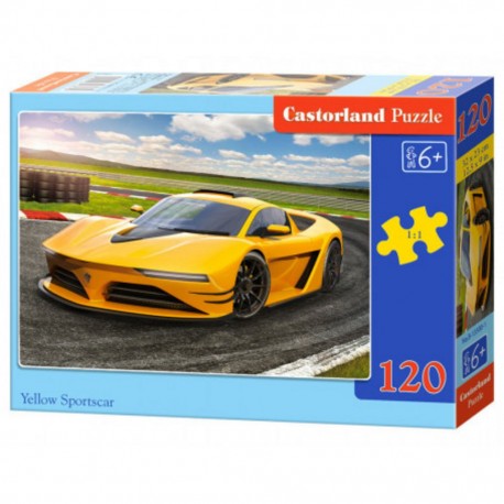 Puzzle Voiture de sport jaune, Puzzle 120 couleurs