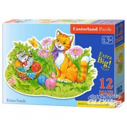 Puzzle Kitten Family, Puzzle 12 pièces maxi