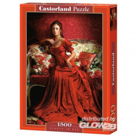 Puzzle Beauté en rouge, puzzle 1500 pièces