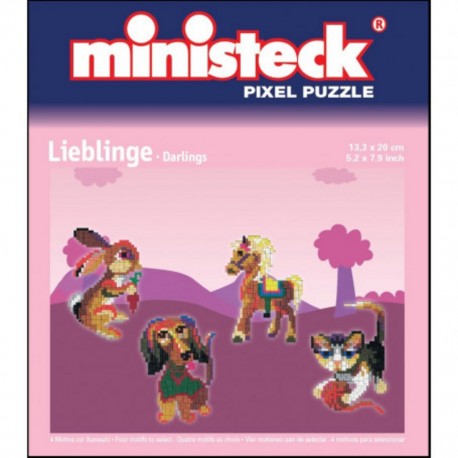 Puzzle Mnisteck: Pixel Puzzel - Lievelingsdieren ca 750 delen