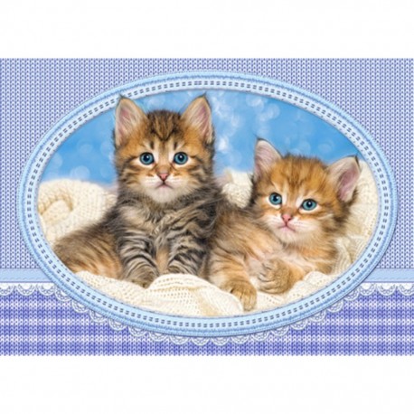 Puzzle Chatons enroulés sur une couverture