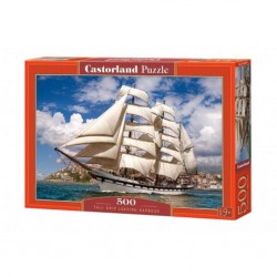 Puzzle Grand navire quittant le port