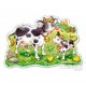 Puzzle Vaches sur une prairie, puzzle 12 pièces maxi