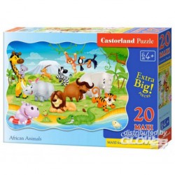 Puzzle Animaux africains, Puzzle 20 pièces maxi