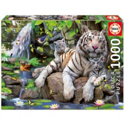 Puzzle Tigres blancs du bengale