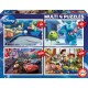 Multi 4 in 1 pixar (nemo-monsters- cars-toy story)