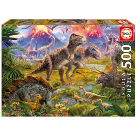 Puzzle Rencontre entre dinosaures