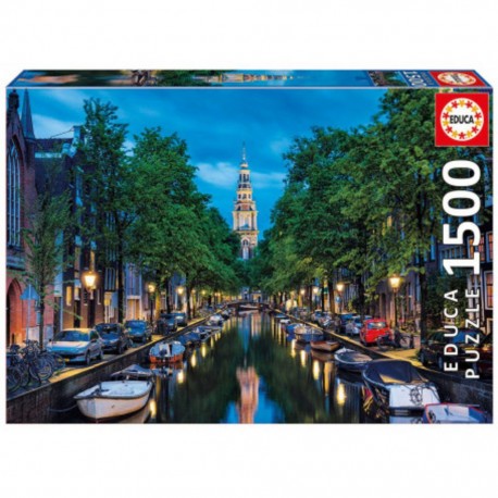 Puzzle Canal d'amsterdam a l'aube