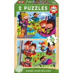 Puzzle Puzzle bois parc d'attractions