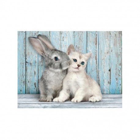 Puzzle Chat et lapin