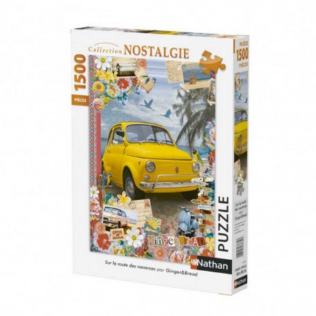 Puzzle Sur la route des vacances / Fiat 500