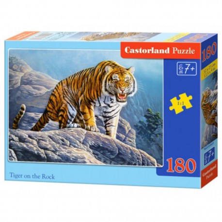 Puzzle Tigre sur le rocher, Puzzle 180 couleurs