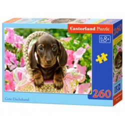 Puzzle Teckel mignon, Puzzle 260 couleurs