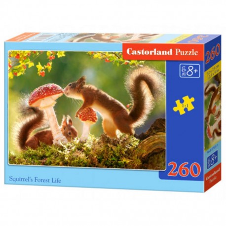 Puzzle La vie de forêt d'écureuil, Puzzle 260 Teile