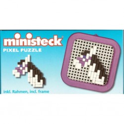 Puzzle Ministeck: Minisets - Wit Paard dans le cadre