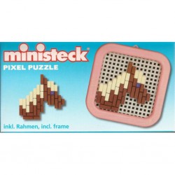 Puzzle Ministeck: Minisets - Bruin Paard dans le cadre