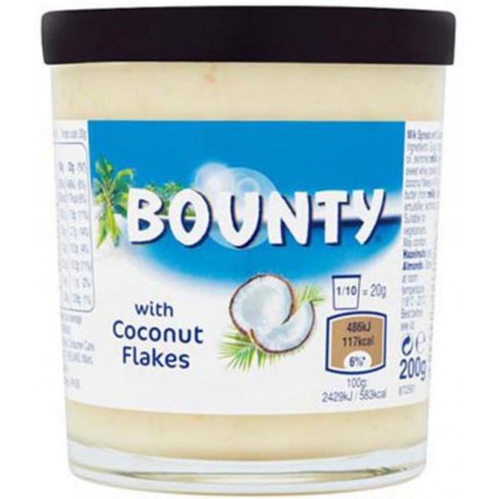Bounty Pâte à Tartiner avec Pépites de Coconut 200g (lot de 5)