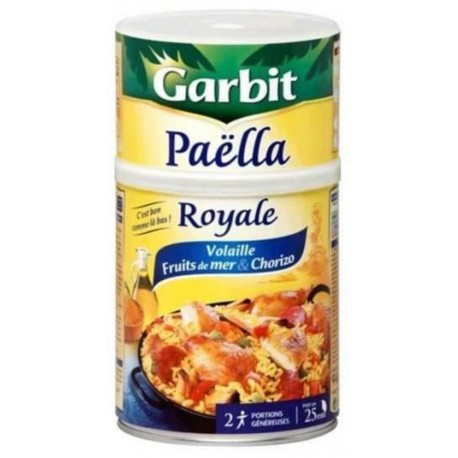 Garbit Paëlla Royale Volaille, Fruits de Mer et Chorizo 940g (lot de 2)