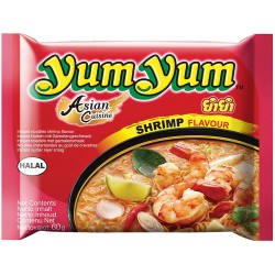 YumYum Soupe Nouilles Crevettes Shrimp 60g x 30 (lot de 2 cartons de 30)