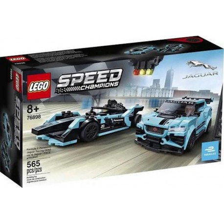 LEGO 76898 Speed Champions - Formula E Panasonic Jaguar Racing Gen2 & Jaguar I-Pace eTrophy