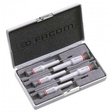 Facom Coffret de 5 Tournevis de pécision Micro-Tech Phillips Facom AEFP.J1