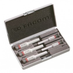 Facom Coffret de 5 Tournevis de pécision Micro-Tech Fente Pozidriv Facom AEF.J5