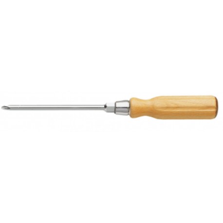 Facom Tournevis manche bois 5 x 100mm pour vis cruciformes Phillips lame avec 6 pans Facom ATHH.P1