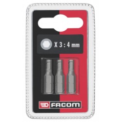 Facom Jeu de 3 embouts vissage 3mm standard série 1 - pour vis 6 pans creux Facom EH103.J3