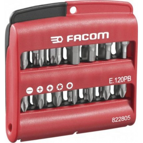 Facom BOÎTE DE 28 EMBOUTS (FENTE, PH, PZ, 6 PANS, TORX) Facom E.120PB