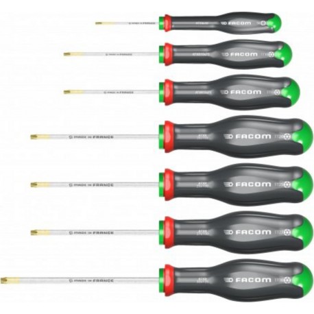 Facom Jeu de 7 tournevis Protwist Torx et tamper lame ronde Facom ATXR.J7PB