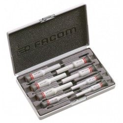 Facom Coffret de 8 Tournevis de pécision Micro-Tech Fente Phillips Pozidriv Facom AEF.J6