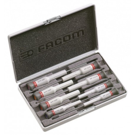 Facom Coffret de 8 Tournevis de pécision Micro-Tech Fente Phillips Pozidriv Facom AEF.J6