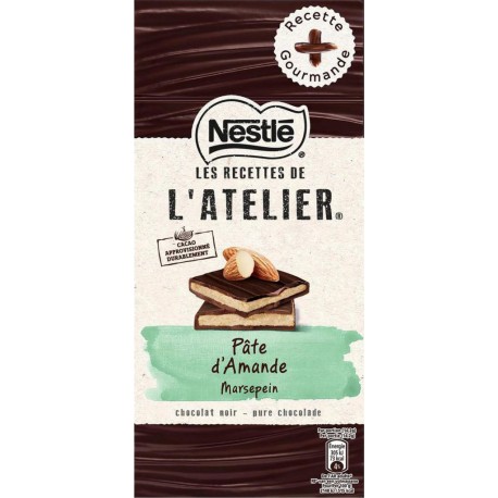 Nestlé Les Recettes de l’Atelier Pâte d’Amande Chocolat Noir 150g (lot de 4)