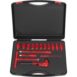 Coffret de douilles isolées 1000V et cliquet - 16 pcs - KS Tools 117.1860