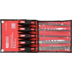 Jeu de limes emmanchées, 5 pcs, en trousse - KS Tools 140.3000