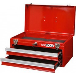 Coffre à outils vide avec 2 tiroirs et plateau - KS Tools 891.0002