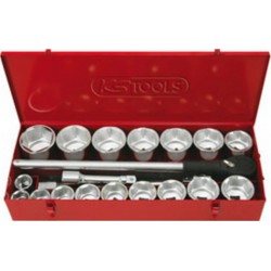 Coffret de douilles 6 pans - 1 - CHROMEplus - 22 pcs - KS Tools 911.0822