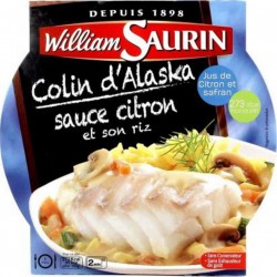 William Saurin Colin d’Alaska Sauce Citron et son Riz 300g (lot de 3)