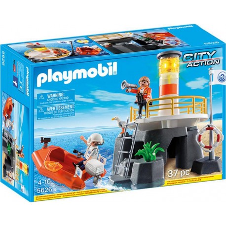 PLAYMOBIL 5626 City Action - Phare avec Bateau de Secours