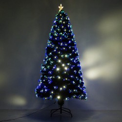 Sapin de Noël artificiel lumineux LED multimode multicolore 180cm