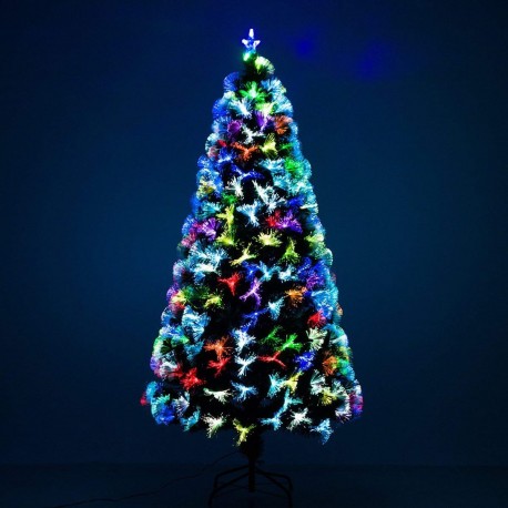 Sapin de Noël artificiel lumineux LED multicolore 180cm
