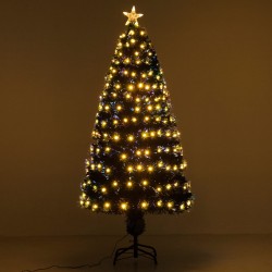 Sapin de Noël artificiel lumineux LED blanc chaud 150cm