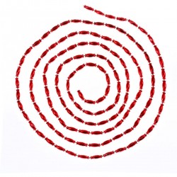 Atmosphera Guirlande de Noël - Perles Ovales - 270cm - Rouge (lot de 2)